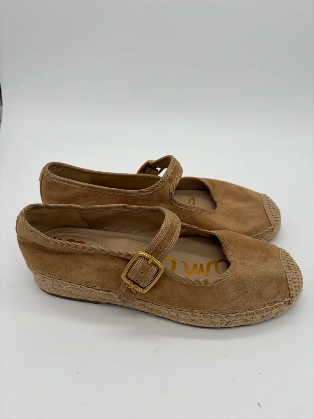 Sam Edelman Tan Suede Mary Jane Espadrilles New without Box
